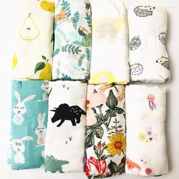 Blankets 70% Bamboo 30% Cotton Baby Blanket 120 120cm Soft Born Bath Gauze Infant Swaddle Wrap Sleepsack Stroller Cover