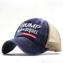 Party Hats Trump Baseball Cap Washed Died Sports Embroidered Mesh Drop Delivery Home Garden Festive Supplies Dh7Xk