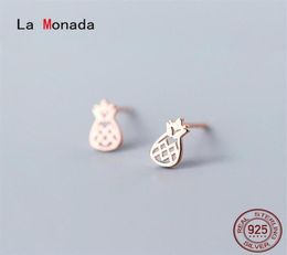 La Monada Pineapple Women Stud Earrings Korean 925 Sterling Silver Earrings For Jewelry Fruit Women039s Stylish294w3830426