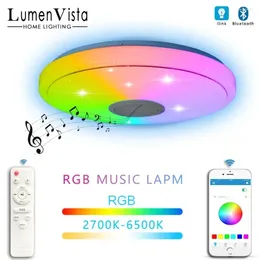 Ceiling Lights LED APP RGB Music Light Seven Colors Bluetooth Intelligent Dimming Remote Control Bedroom Living Room Home Lighting