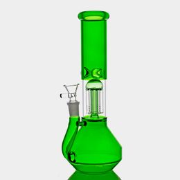 Cheapest 14mm Female Glass Bongs Straight Hookahs Arm Tree Perc Honeycomb Percolator Smoke Water Pipe Dab Rigs with Male Glass Oil Burner Pipes