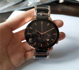 2015 new fashion rose gold and ceramic quartz stopwatch top Sell Male chronograph watches Business Style watch 0173212997