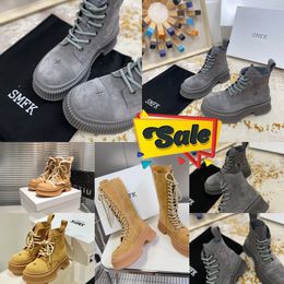 Designer Boots popular Trendy Women Short Booties Ankle Boot Luxury Soles Womens Thick Heel size 35-40 hiking Desert SMFK GAI