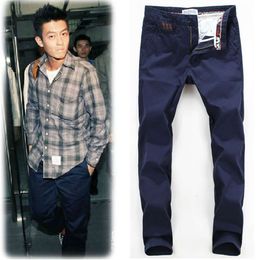 Spring/summer Trendy Brand Hot Wind Clover Youth Slim Fit Straight Tube Business Casual Versatile Denim Work Wear Pants