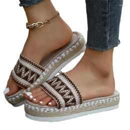 Dance Shoes 2024 Beach Women's Slippers Platform Summer For Women Casual Heeled Sandals Bohemian Handmade