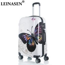 Luggage 20 24 inch Cute Cartoon Student Rolling Luggage Spinner Children Trolley Suitcase Wheels Kids Carry On Travel Bag Hardside Trunk