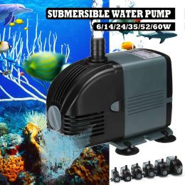 Accessories Aquarium Water Pumps Fish Tank Pond Pool Fountains Pump Waterproof Submersible Fish Pond Water Pump 6w/14w/24w/35w/52w/60w