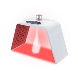 Newest 7 Colour led light therapy face skin care device anti Ageing red light therapy facial SPA machine with steam