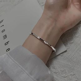 Charm Bracelets Todorova Selling Geometric Square Shaped Chain Bracelet Women Fashion Temperament Exquisite Handmade Jewelry Accessories