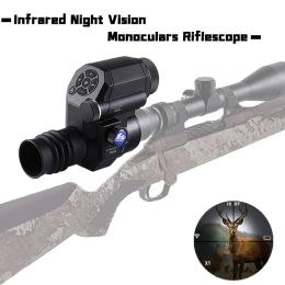 Cameras Infrared Spotlight Night Vision Riflescope 4x30 Digital Monocular Image Video Records Camera Mounted Aim Sight Scope for Hunting