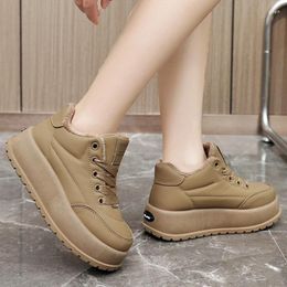 Casual Shoes 2024 Winter Fur Sneakers Woman Plus Velvet Warm Platform Sports Women Comfort Non Slip Footwear Female Chunky Trainers