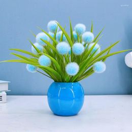 Decorative Flowers Small Fresh Simulated Dandelion Hydrangea Artificial Flower Potted Plant Home Interior Office Decoration