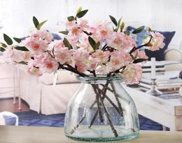 Artificial Silk Sakura Flower Cherry Blossoms Branch For Spring Home Wedding Party Decor Fake Flowers Flores Artificiais Decorativ8074662