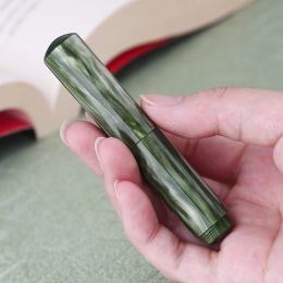 Pens Moonman Wancai Resin Mini Green Fountain Pen Iridium EF/F Nib Portable Palm Short Travel Ink Pen Fashion Writing Office Gift Set