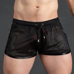Quick Drying Sports Shorts For Men Fitness Training Gym Casual Mesh Breathable Soft Beach Trunks Short Pants Clothing 240416
