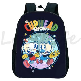 Backpacks Mugman Cuphead Backpack Mini Knapsack kids Kindergarten Rucksack Boys Girls Cartoon Game Schoolbags Children Backpacks Mochilas