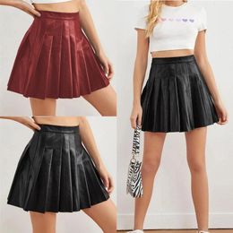 Skirts Pleated Skirt Waist High Leather Short Elegant Solid School Girl Shorts For Women Corduroy WomenVV