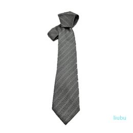 Men's Daily Casual Tie 100% Silk Light Luxury Grey Stripes Leader Necktie Working Meeting Party Spot