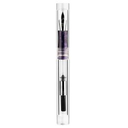 Pens MAJOHN C1 Dropper Fountain Pen Fully Transparent F/M/Bent Nib with Converter LargeCapacity Ink Storing Fashion Office Gift Pen