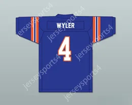 CUSTOM ANY Name Number Mens Youth/Kids Jake Wyler 4 John Hughes High School Wasps Blue Football Jersey Not Another Teen Movie Top Stitched S-6XL