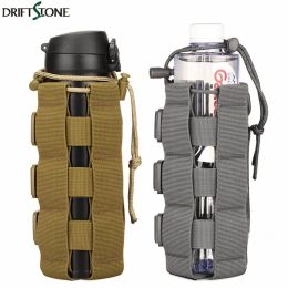 Backpacks Grey Tactical Water Bag MOLLE System Single Water Bottle Climbing Bags Durable Travel Hiking Kettle Pouch Sport Bag