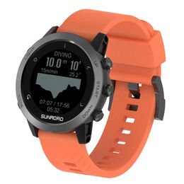 Sunroad T5 GPS smart watch 10ATM waterproof outdoor sports diving Altimeter barometer professional gps watch silicon strap fitness watch Connexion with Strava