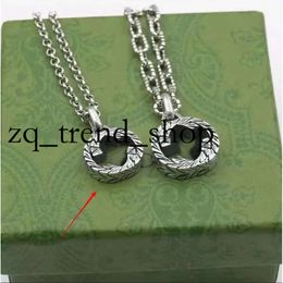 High Quality Designer Necklace 925 Silver Chain Mens Womens Double Ring Necklaces Pendant Skull Tiger with Letter Designer Necklaces Fashion Gift Jewelry G677 766