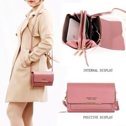 Wallets 2022 New Bags for Women Large Capacity Crossbody Bag Female Soft Leather Messenger Purse Ladies Casual Wallet Clutch monedero