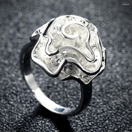 Cluster Rings Selling 925 Sterling Silver Elegant Rose Flower Women Fashion Jewelry For Female Valentine'S Day Gifts