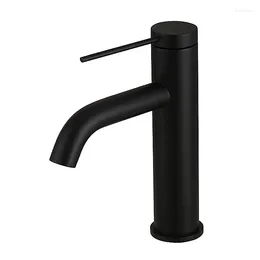 Bathroom Sink Faucets MaBlack & Chrome Brass Basin Faucet Deck Mounted Single Handle Cold And Water Mixer Taps