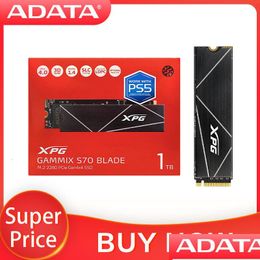 Sabit Sürücüler Orijinal Adata XPG Gammix S70 Blade SSD 1TB 2TB Dahili Katı Hal Disk Sürücü M.2 2280 PCLE Dizüstü bilgisayar masaüstü DHNZC için Gen4x4