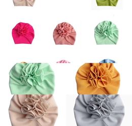 Colors Bow Free Cute Big DHL Hairband 18 Hats Baby Kids Toddler Elastic Caps Turban Head Wraps Bow-knot Hair Accessories 538 K220218898916