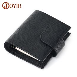 Wallets JOYIR Full Grain Leather A9 Regular Rings Planner with 19MM Ring Binder Organiser Card Holder Wallet Journey Diary