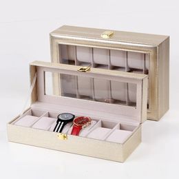 Watch Box Organiser for Men Women 6/10/12Girds Watch Case Jewellery Storage Leather Watch Display Personalised For Gifts 240416