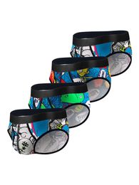 4Pcs Mens Underwear Briefs Cotton Briefs for Men Soft Breathable Comfy U Pouch Brief 240410