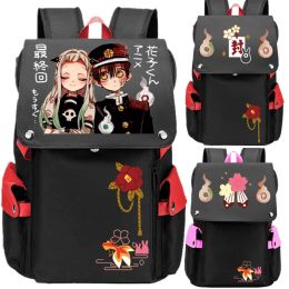 Backpacks Toiletbound Jibaku Shounen Hanakokun USB Port Book bag Backpack Zipper Rucksack Anime Student School Computer Bag Travel Gifts