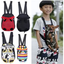 Bags HQ Pet Carrier Dog Front Chest Backpack Five Holes Backpack Dog Outdoor Carrier Tote Bag Sling Holder Mesh Cat Puppy Carrier