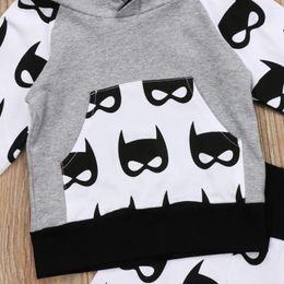 Clothing Sets 2pcs!!Autumn Casual Born Kids Toddler Baby Boy Clothes Set Long Sleeve Hooded Tops Cartoon Pants Outfit