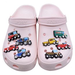 Anime charms wholesale childhood memories car series funny gift cartoon charms shoe accessories pvc decoration buckle soft rubber clog charms