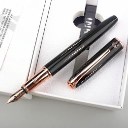 Pens Picasso 916 Metal black rose gold Fountain Pen Medium Nib Business Graduation Writing Gift Ink Pen