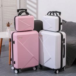 Luggage New Luggage Male Student 20/24 Inch Lever Password Case Female Universal Wheel Travel Boarding Suitcase Package Trunk Bag Pack