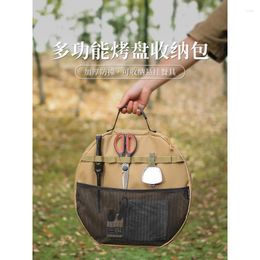 Storage Bags Outdoor Multifunctional Baking Tray Bag Stone Pan Fry Buggy Portable Handbag