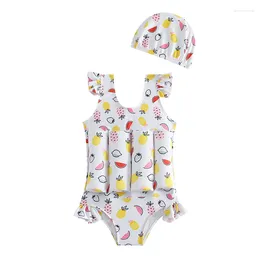 Women's Swimwear Girls Swimsuit Summer One Pieces Baby Floating Swim Vest With Cap 1-5 Years Kids Floatation Buoyancy