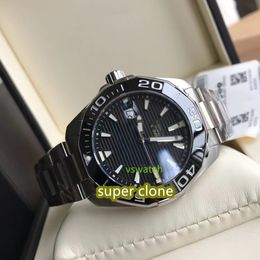 Man watch swiss sw200 di movimento diametro da 43 mm Strip in acciaio inossidabile in cristallo vetro super luminoso punta impermeabile funzione