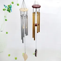 Decorative Figurines 1PCS Outdoor Metal Wind Chimes Yard GardenBell Chime Window Bells Wall Hanging Decorations Home Decor Wooden