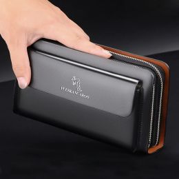 Wallets wallet men Fashion Faux Leather Men Clutch Bag Large Capacity Card Cash Holder Long Wallet wallets for men portfel damski 2020