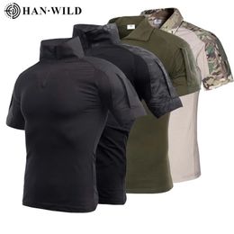 Military Camo Shirts Tees Mens Outdoor Airsoft Tactical Combat Shirt Hunting Clothes Tops Workout Clothing Army T Shirt Hiking 240410