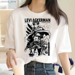 Women's T-Shirt Japanese Anime Attack on Titan Graphic Print Harajuku T Shirt Casual Fashion Short Slve Plus Size T Shirt Women Y240420