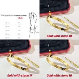 Love Highquality Bracelet Designer Jewelry Gold Bangles Cuff Screw Bracelets Screwdriver Titanium Steel for Womens Mens Wide 6MM with Original Bag Box Aaa s driver