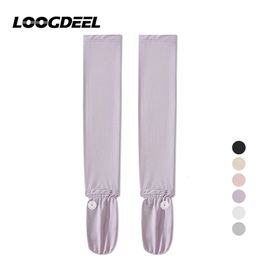 LOOGDEE 1Pair Ice Silk Sleeves Cycling Sunscreen Long Sleeve Women Anti-UV Breathable Soft Outdoor Sport Arm Guards Running Cuff 240412